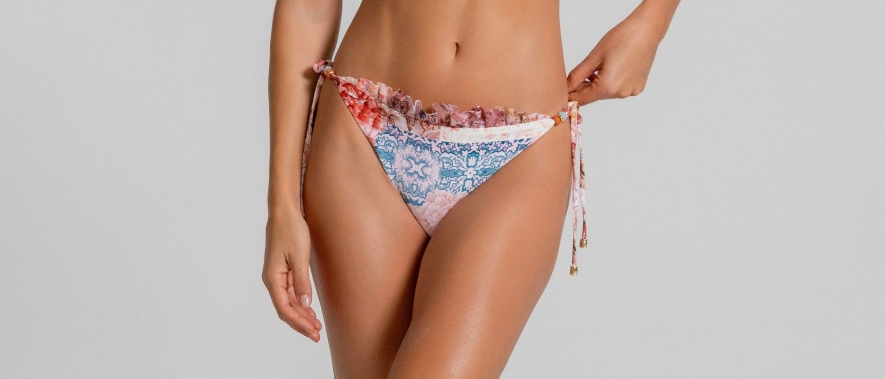 Tie Side Cheeky broekje Floral Whisper